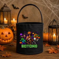 Halloween cukorkagyűjtő zsák Minecraft figurákkal - névre szóló