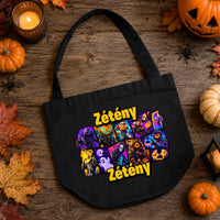 Halloween cukorkagyűjtő zsák Minecraft figurákkal - névre szóló
