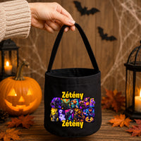 Fortnite figurás halloweeni cukorkagyűjtő zsák gyerekeknek saját névvel