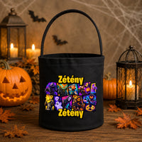 Fortnite figurás halloweeni cukorkagyűjtő zsák gyerekeknek saját névvel