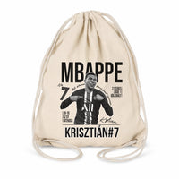 Személyre szabható ajándék focis tornazsák - Mbappe