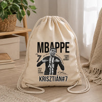 Személyre szabható ajándék focis tornazsák - Mbappe