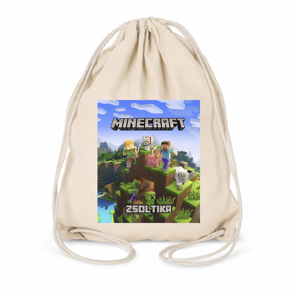 Szerkeszthető egyedi neves Minecraft tornazsák