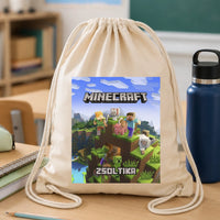 Szerkeszthető egyedi neves Minecraft tornazsák