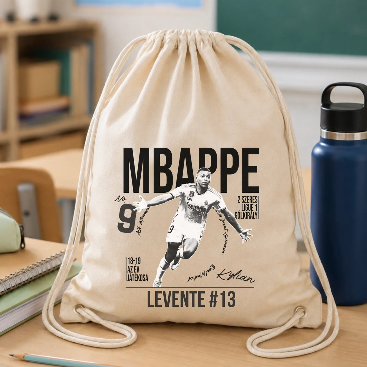 Mbappé Real Madrid egyedi tornazsák