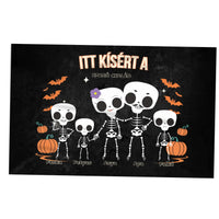 Személyre szabható őszi Halloweeni pléd - Skeleton Crew családi ajándék