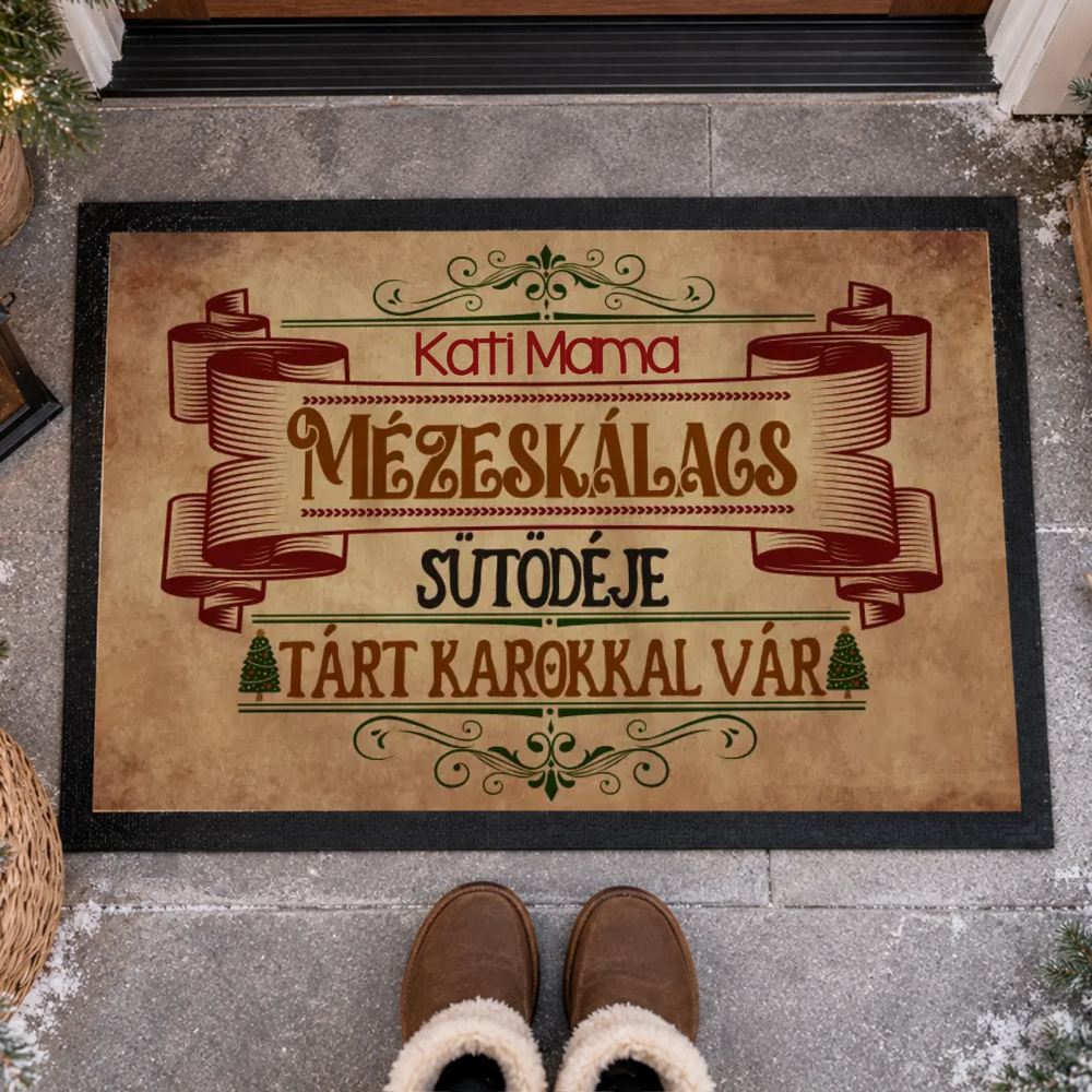 Egyedi lábtörlő - kültéri karácsonyi dekoráció