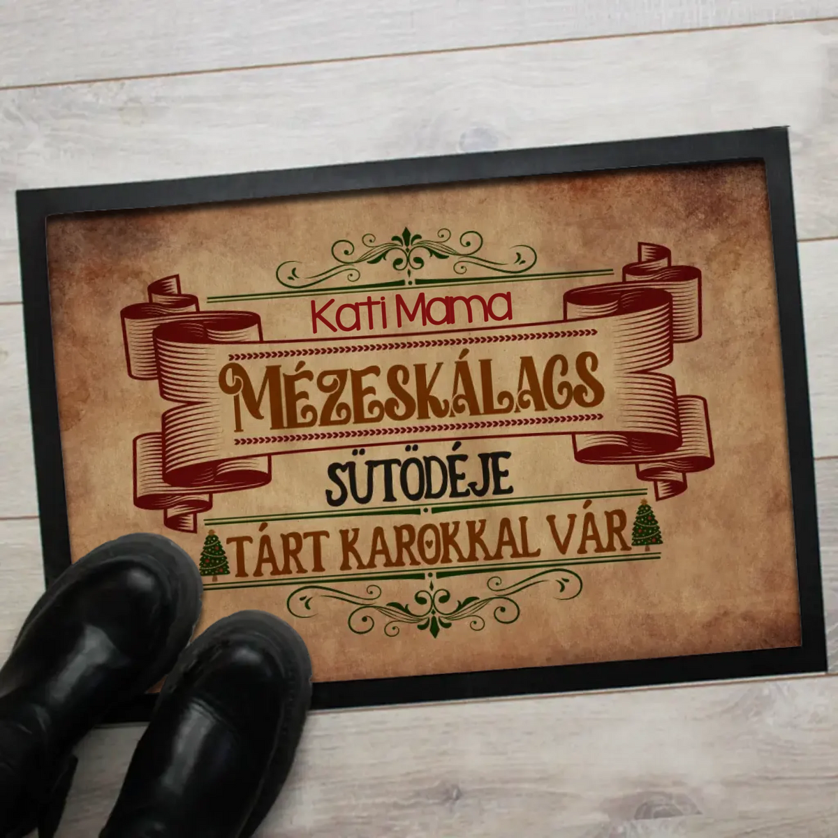 Egyedi lábtörlő - kültéri karácsonyi dekoráció