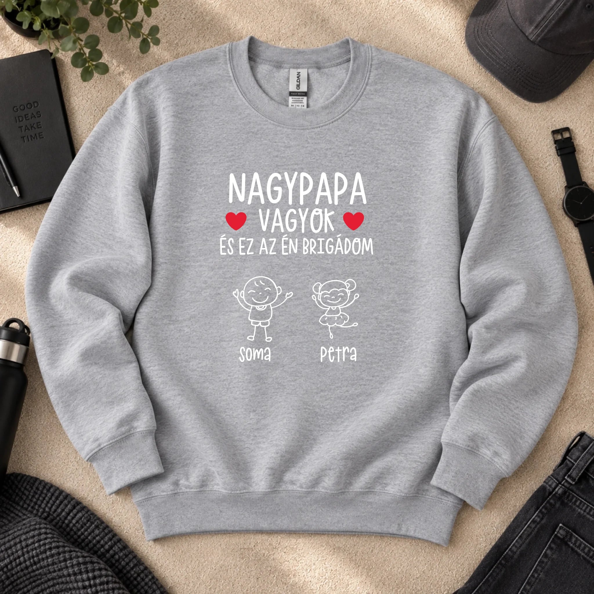 Nagypapa vagyok ez az én brigádom egyedi férfi pulcsi akár 6 unokával