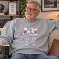 Nagypapa vagyok ez az én brigádom egyedi férfi pulcsi akár 6 unokával