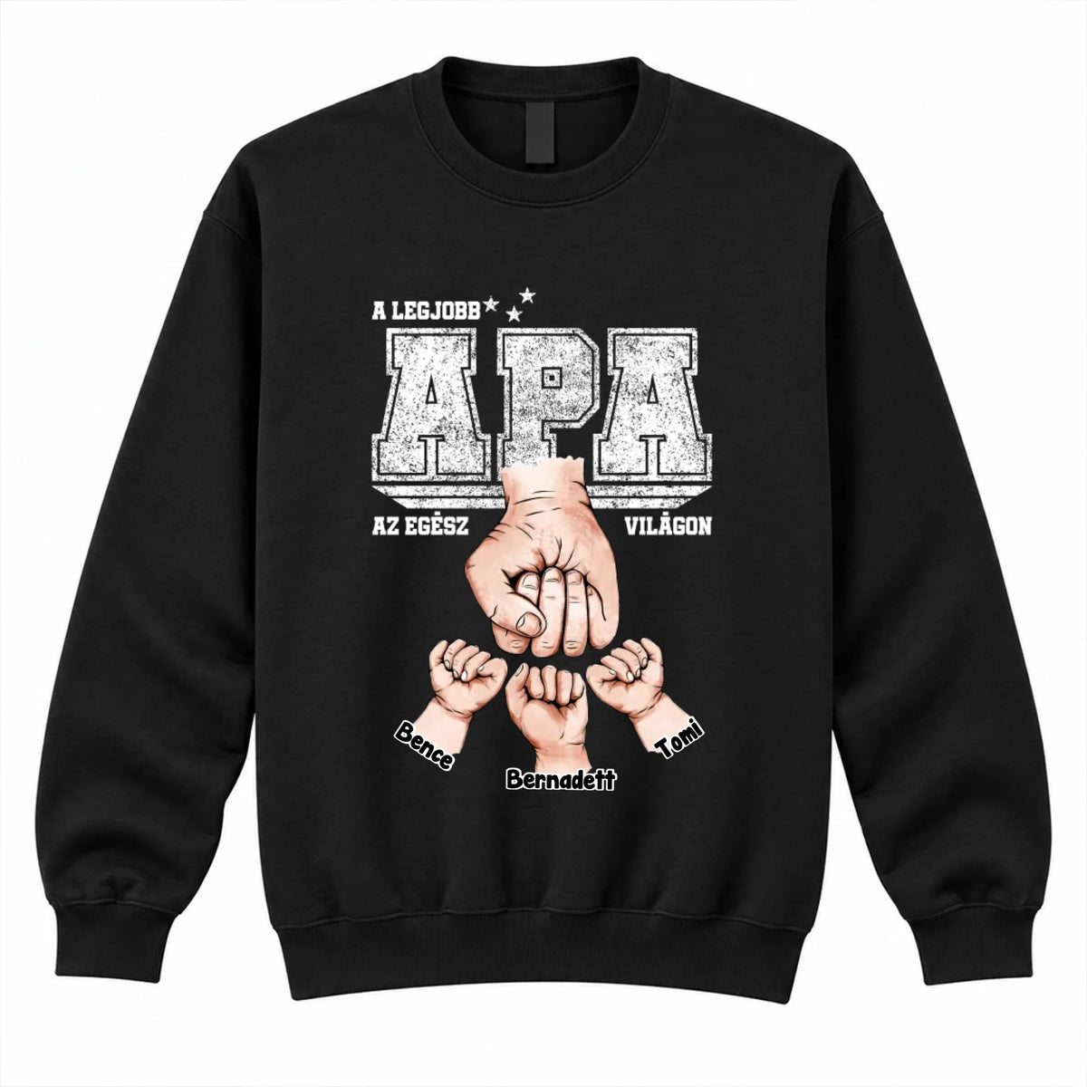 A legjobb apa egyedi férfi pulcsi akár 6 gyerekkel