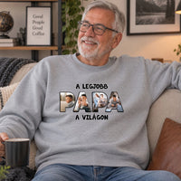 Ajándék Papáknak - Egyedi fényképes pulóver a legjobb papa felirattal