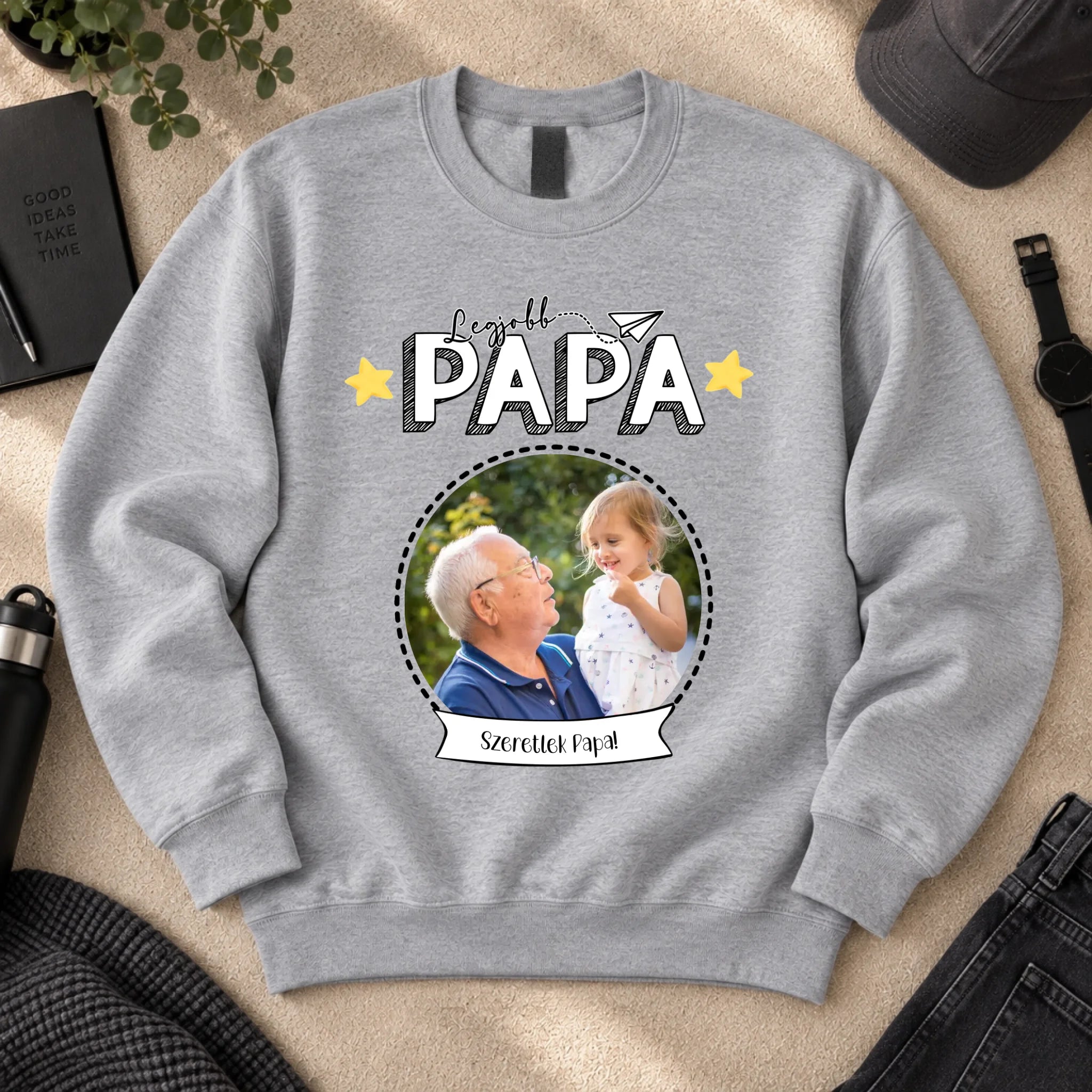 Ajándék Papáknak - Legjobb Papa fényképes pulóver