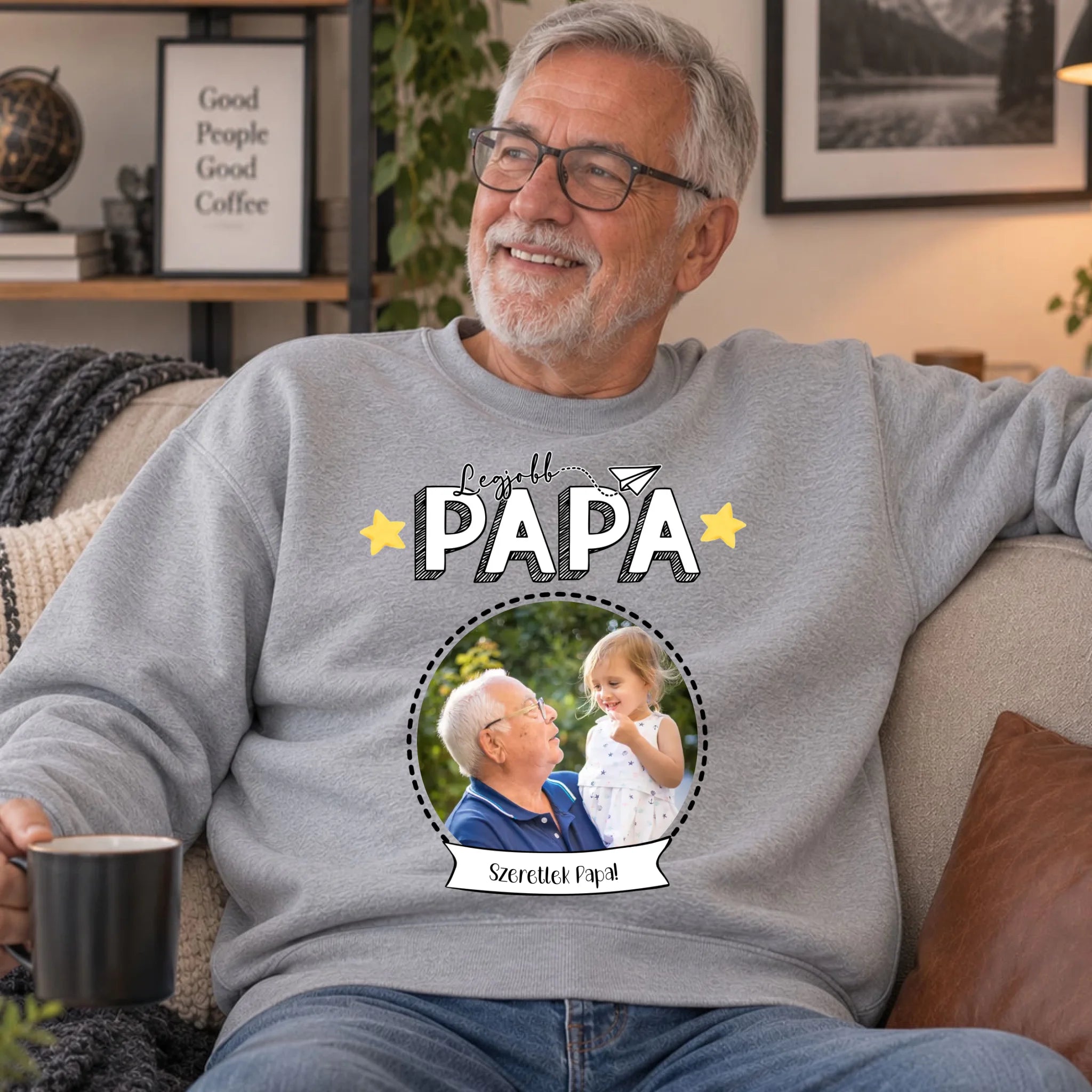 Ajándék Papáknak - Legjobb Papa fényképes pulóver