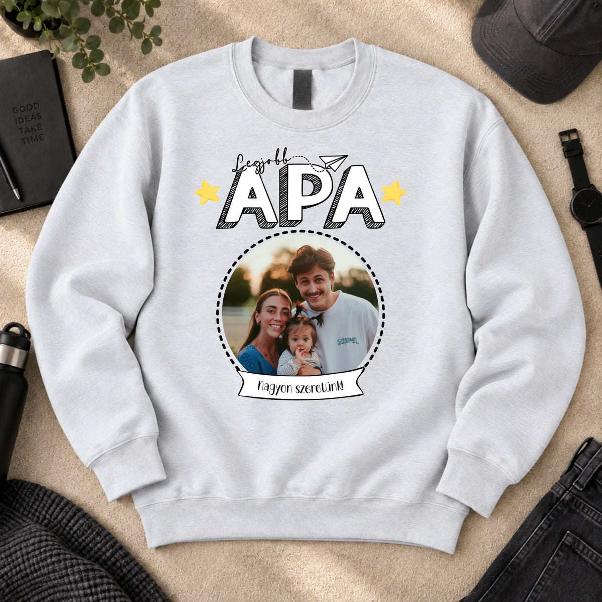 Ajándék Apáknak - Legjobb Apa fényképes pulóver