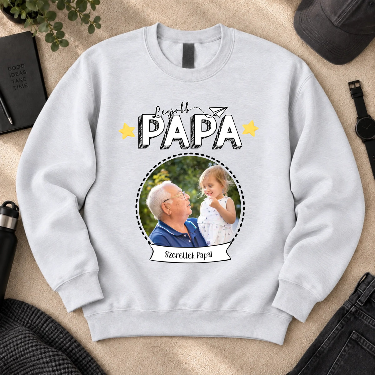Ajándék Papáknak - Legjobb Papa fényképes pulóver
