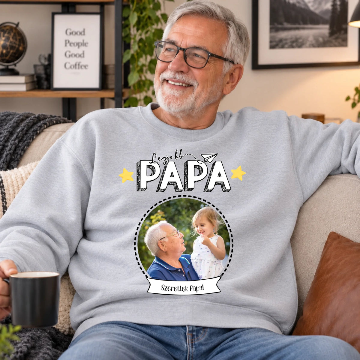 Ajándék Papáknak - Legjobb Papa fényképes pulóver