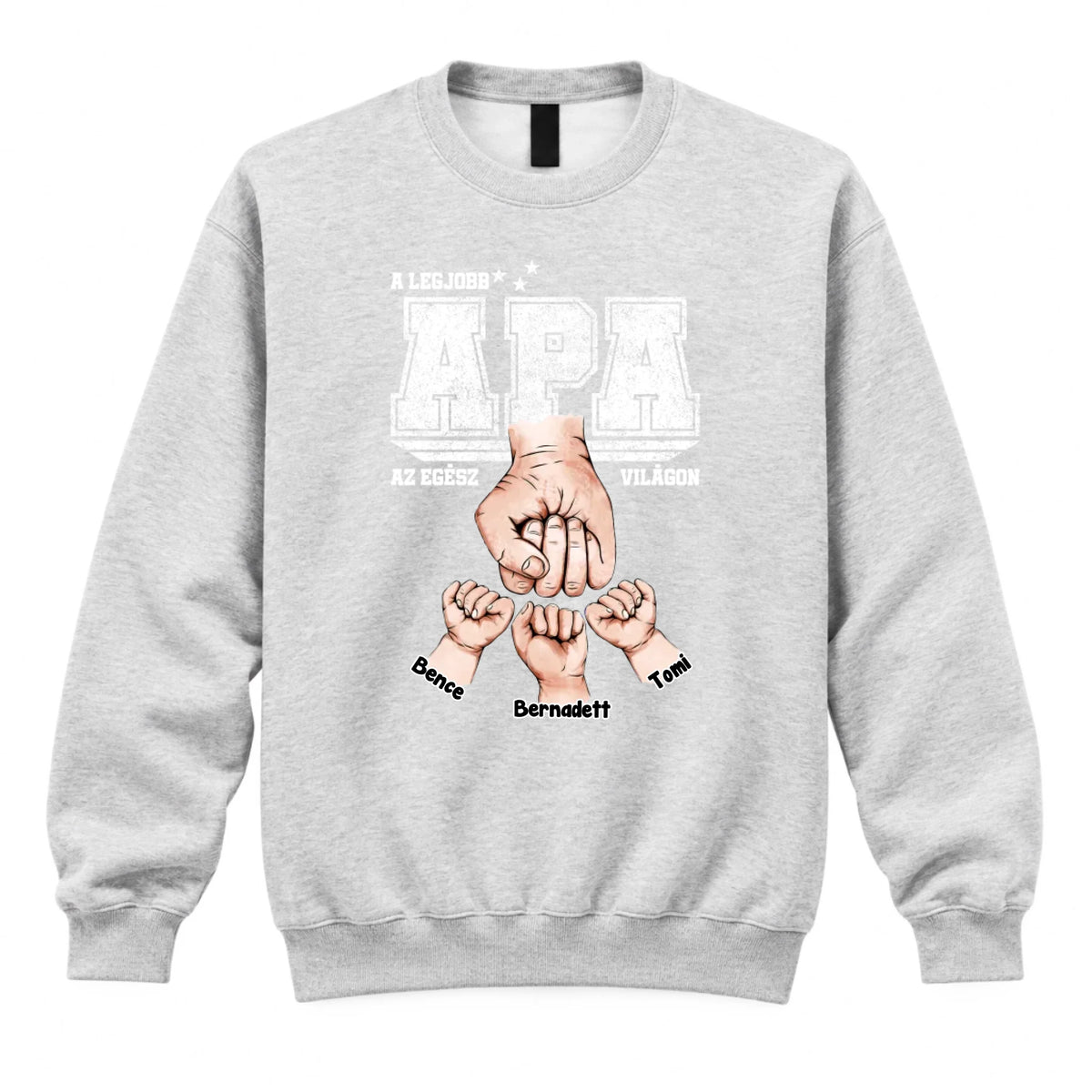 A legjobb apa egyedi férfi pulcsi akár 6 gyerekkel