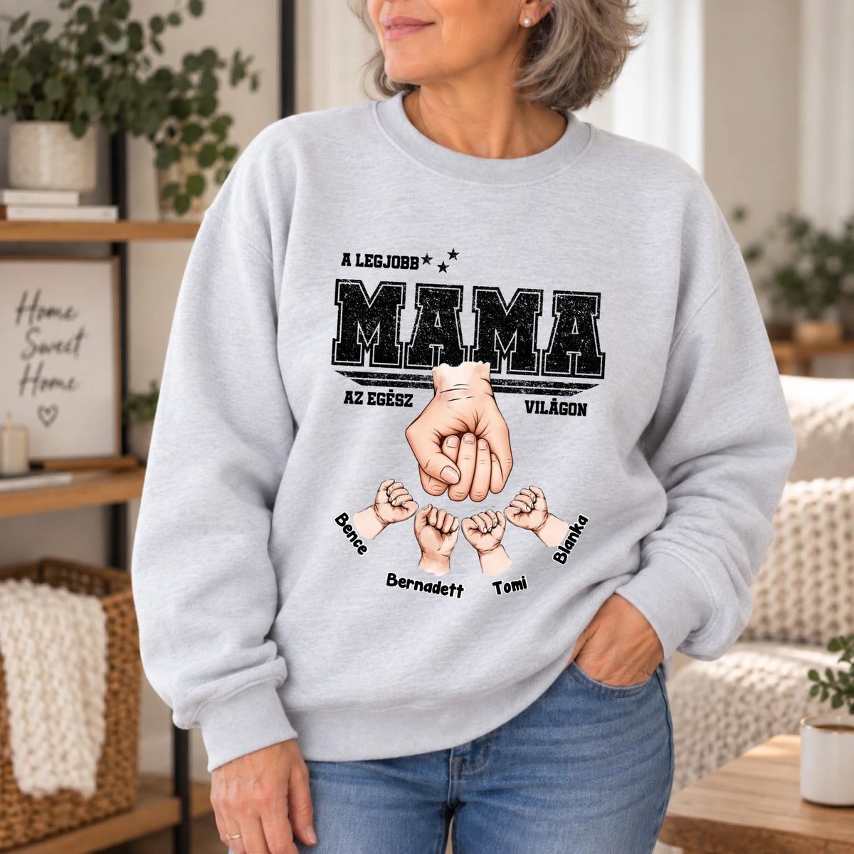 A legjobb mama egyedi női pulcsi akár 6 unokával