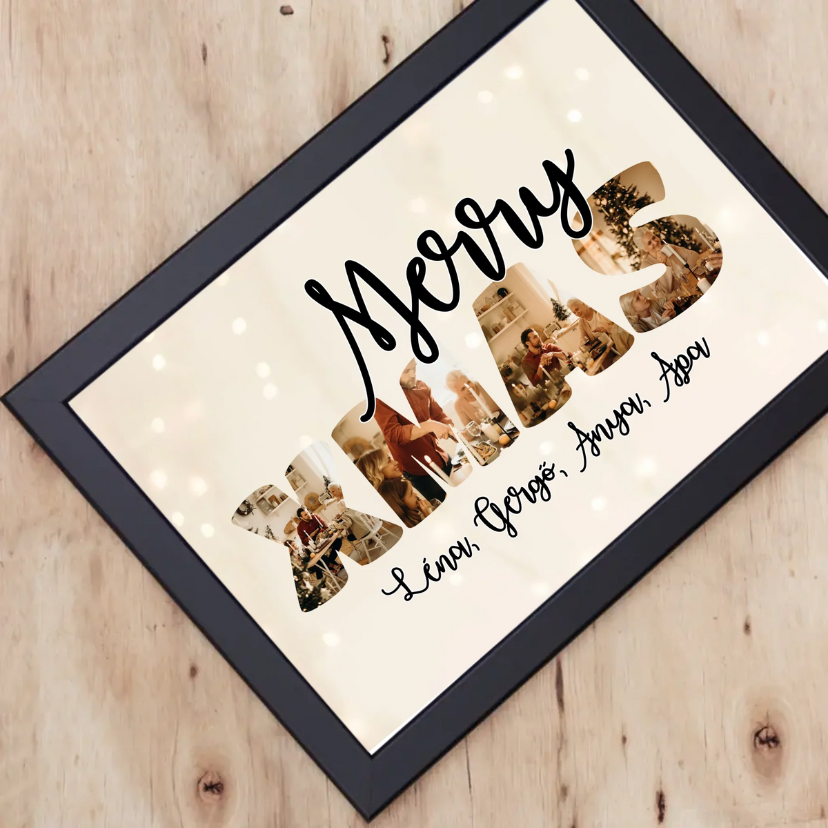 Karácsonyi XMAS falikép felirattal