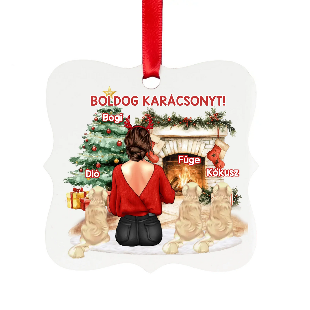 Karácsonyfadísz nő gazdiknak