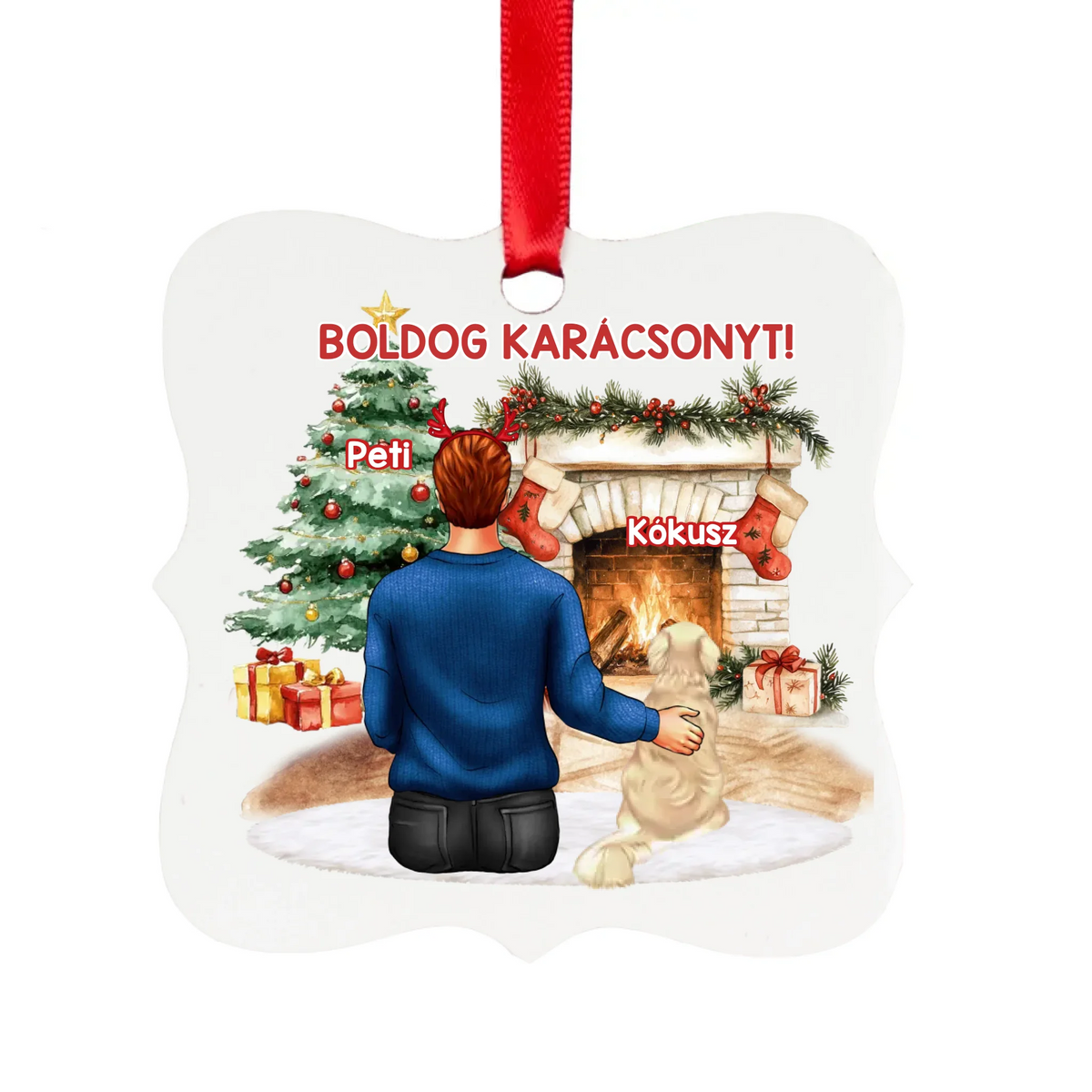 Karácsonyfadísz férfi gazdiknak