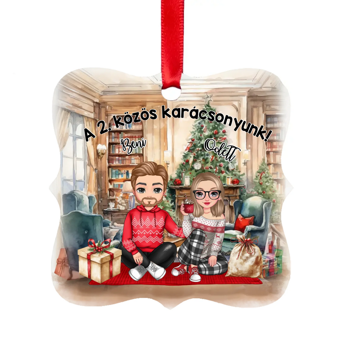 Cuki páros karácsonyfadísz