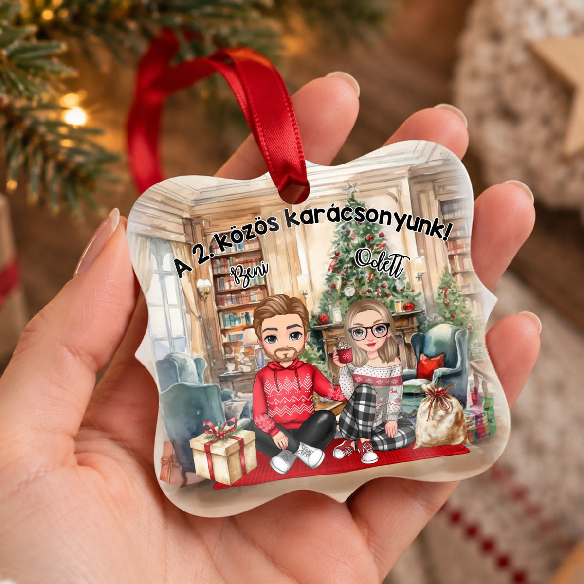 Cuki páros karácsonyfadísz