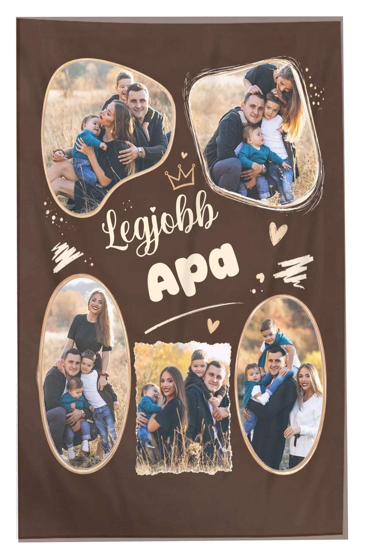 A legjobb - Egyedi képes pléd szerkeszthető felirattal