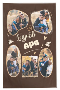 A legjobb - Egyedi képes pléd szerkeszthető felirattal