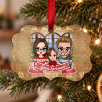 Karácsonyi Chibi család hosszúkás dísz