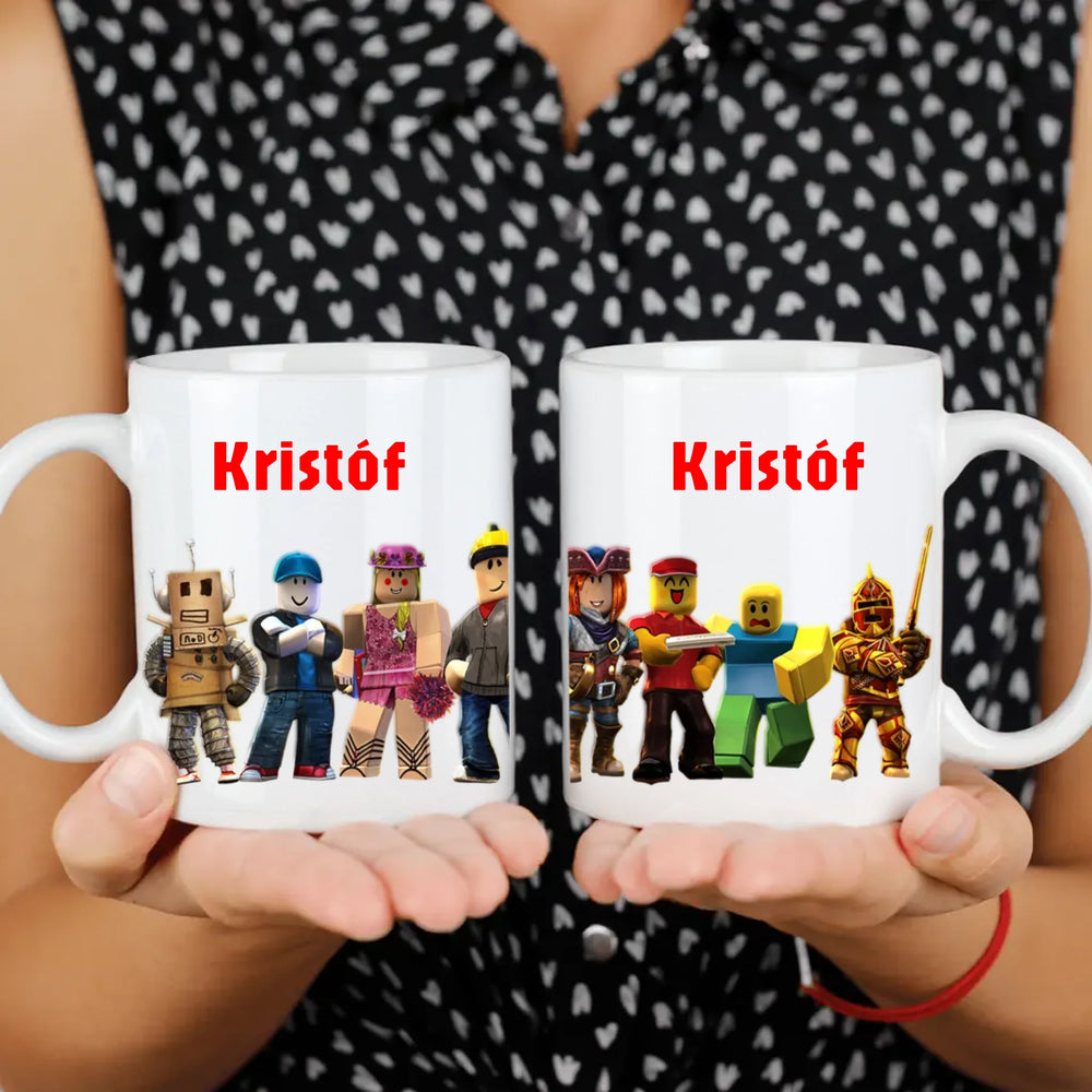 Roblox bögre - saját névvel