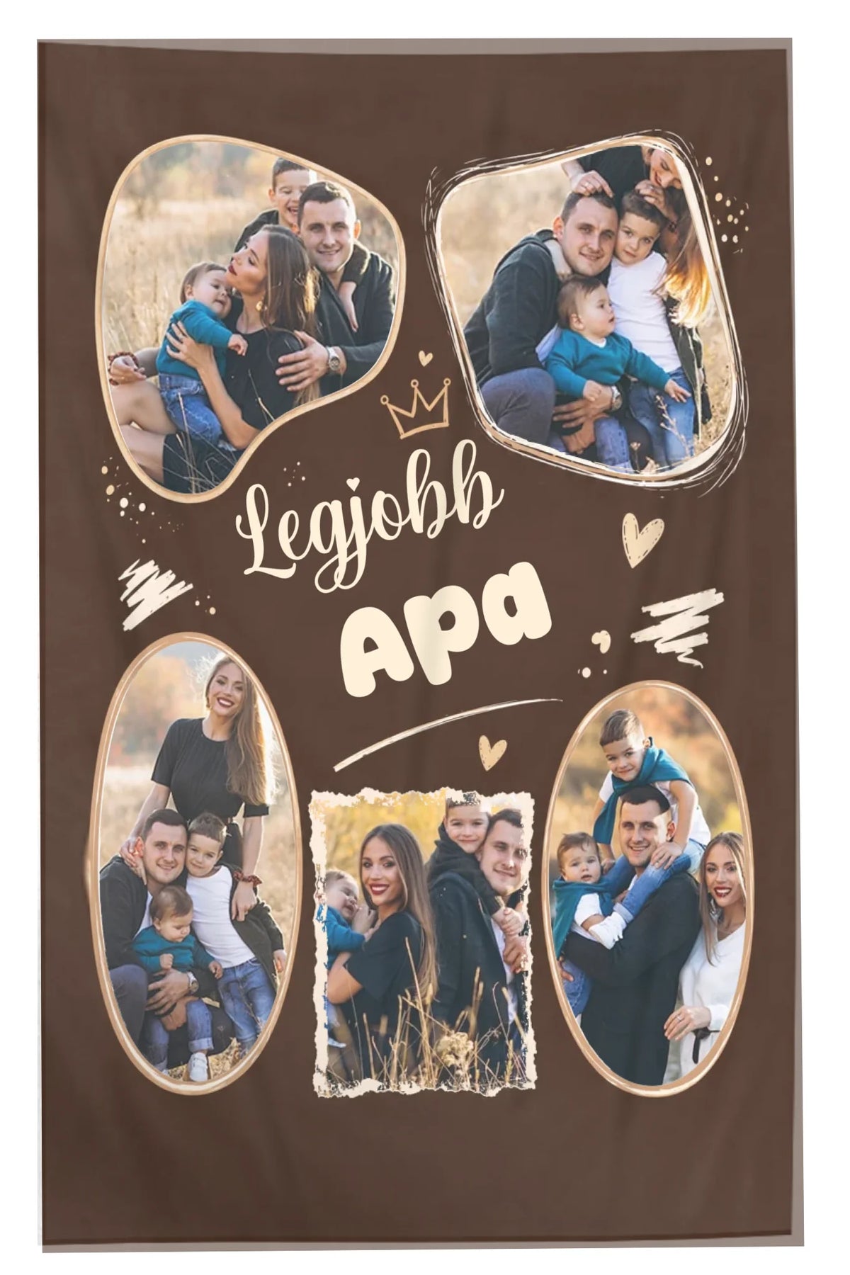 A legjobb - Egyedi képes pléd szerkeszthető felirattal