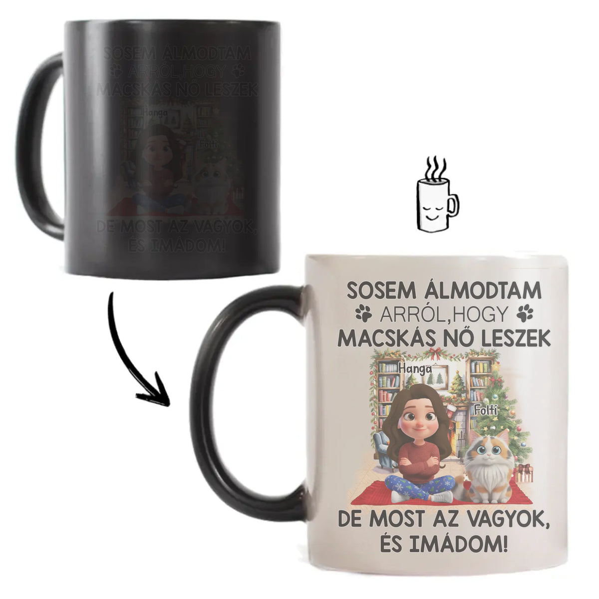 Sosem álmodtam, hogy macskás nő leszek – személyre szabható cicás bögre