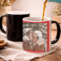 Egyedi képes hőre változó varázs bögre Merry Christmas felirattal