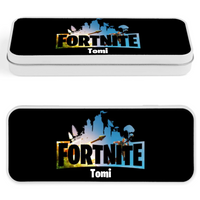 Fortnite mintás fém tolltartó egyedi neves