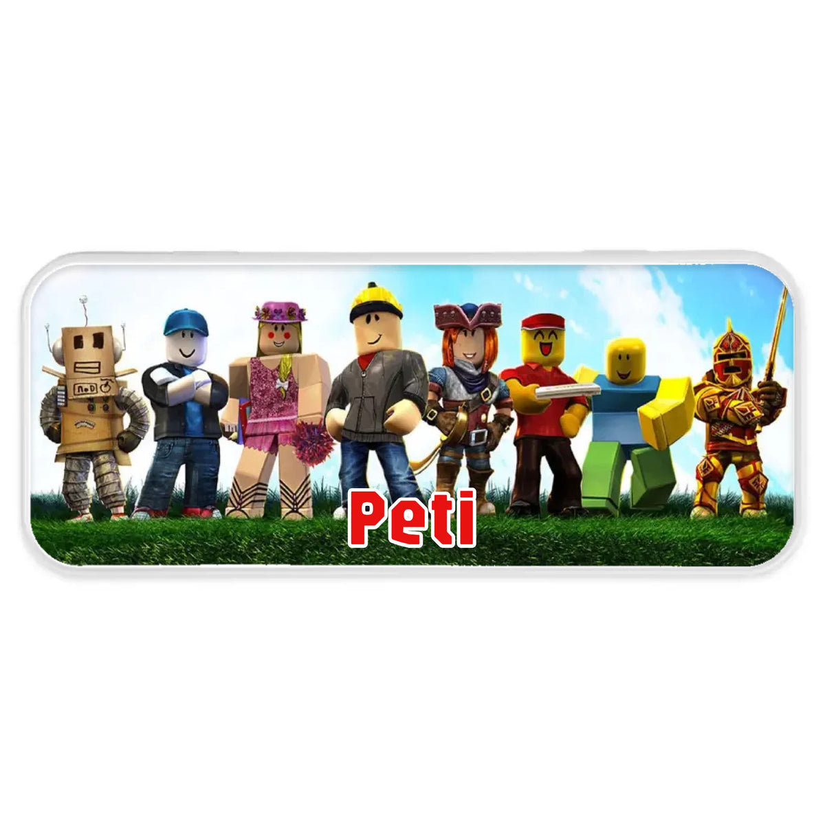 Roblox mintás fém tolltartó egyedi neves