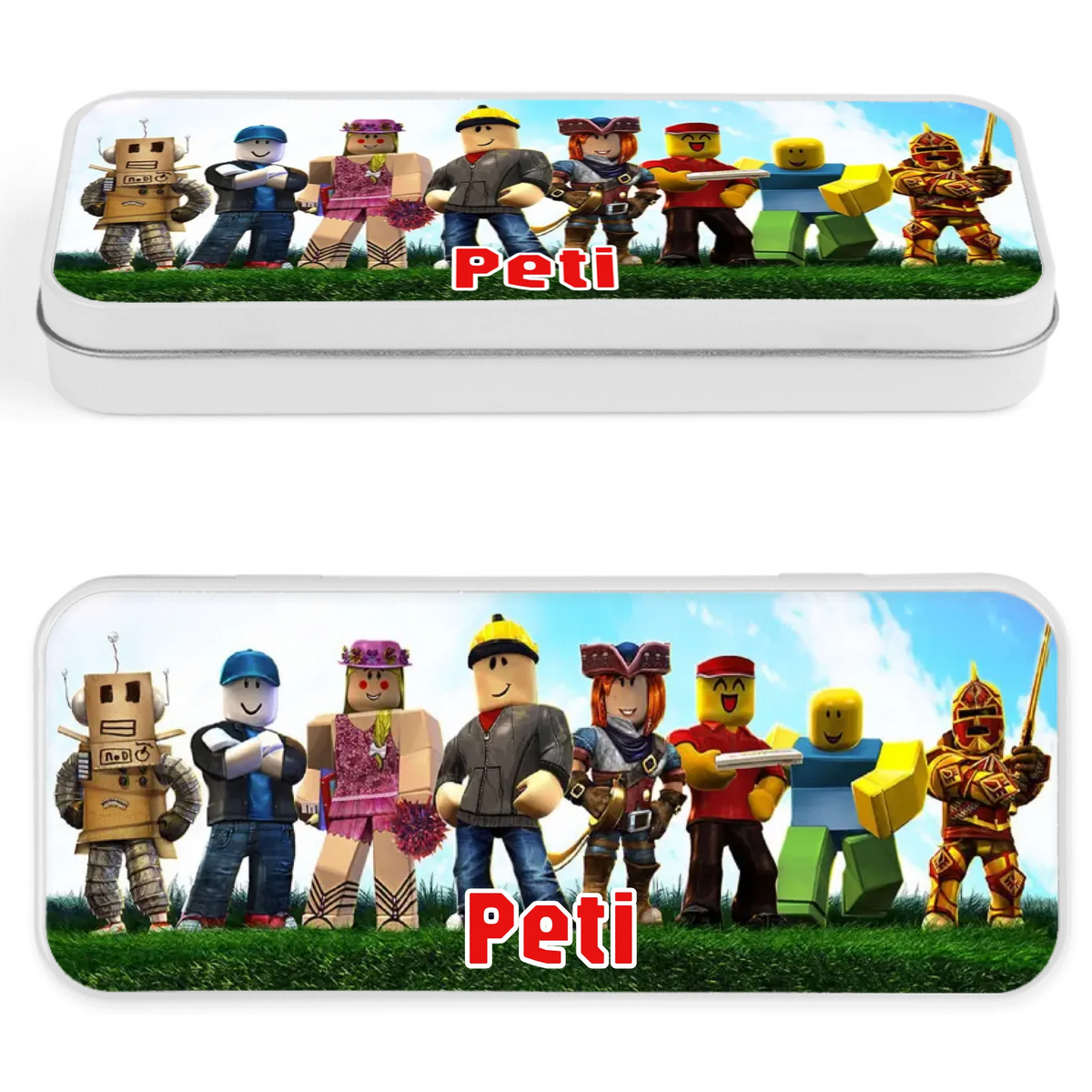 Roblox mintás fém tolltartó egyedi neves