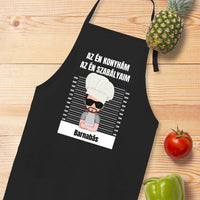 Az én konyhám az én szabályaim fekete férfi kötény