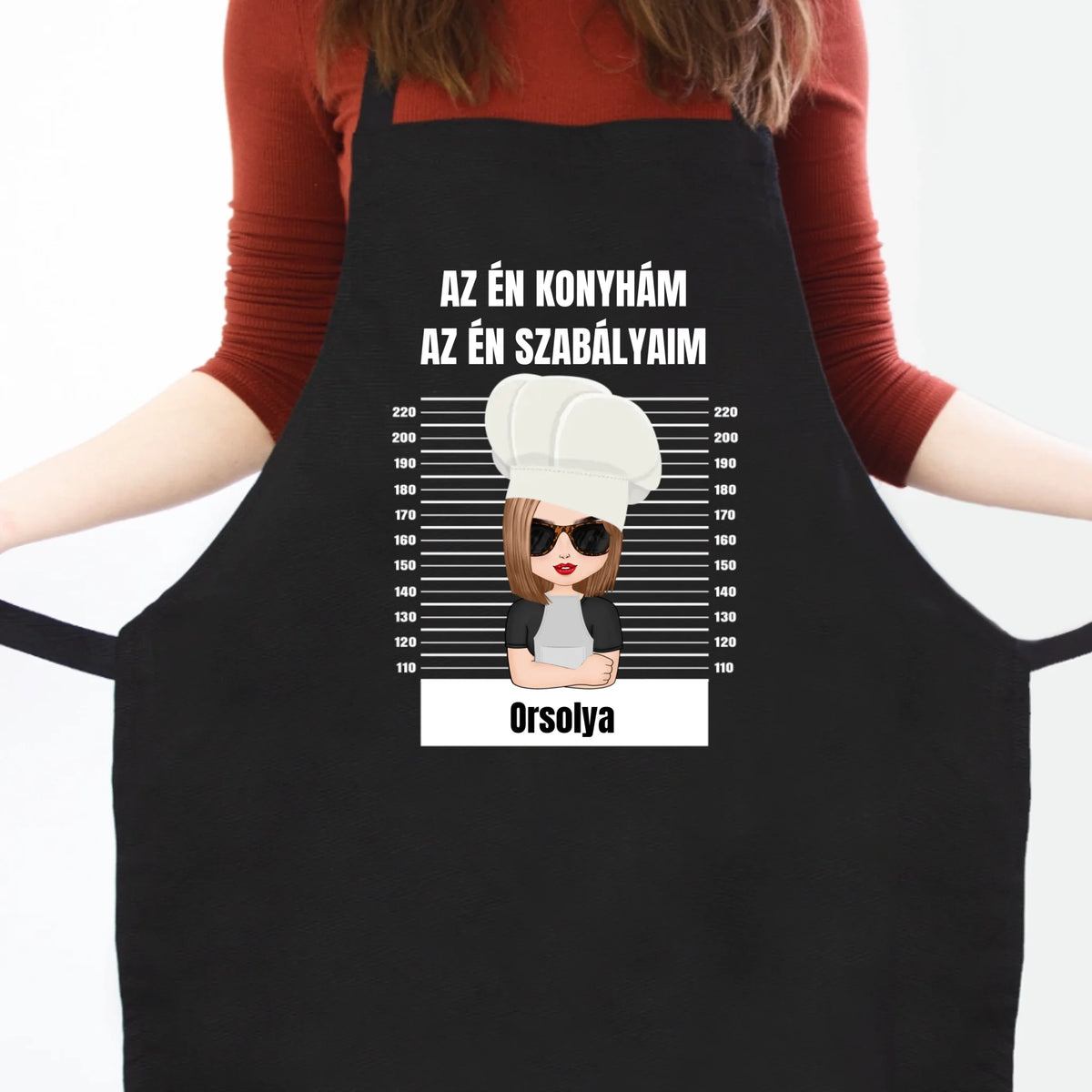 Az én konyhám az én szabályaim fekete kötény nőknek