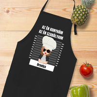 Az én konyhám az én szabályaim fekete kötény nőknek