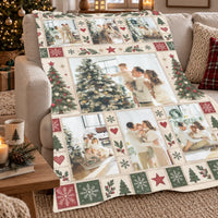Egyedi fényképes karácsonyi patchwork mintás pléd - 7 fotóval