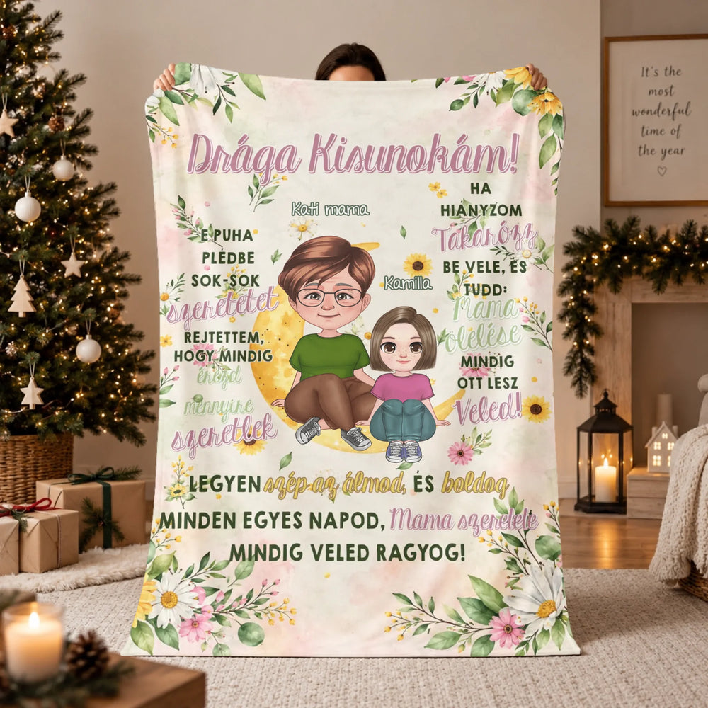 Személyre szabható pléd unokáknak – Egy ölelés a Nagyitól