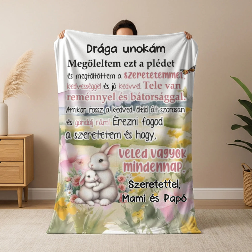Állatos ölelős pléd választható mintával gyerekeknek