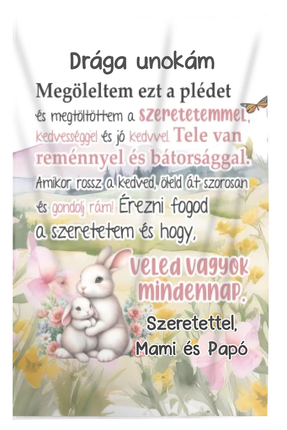 Állatos ölelős pléd választható mintával gyerekeknek