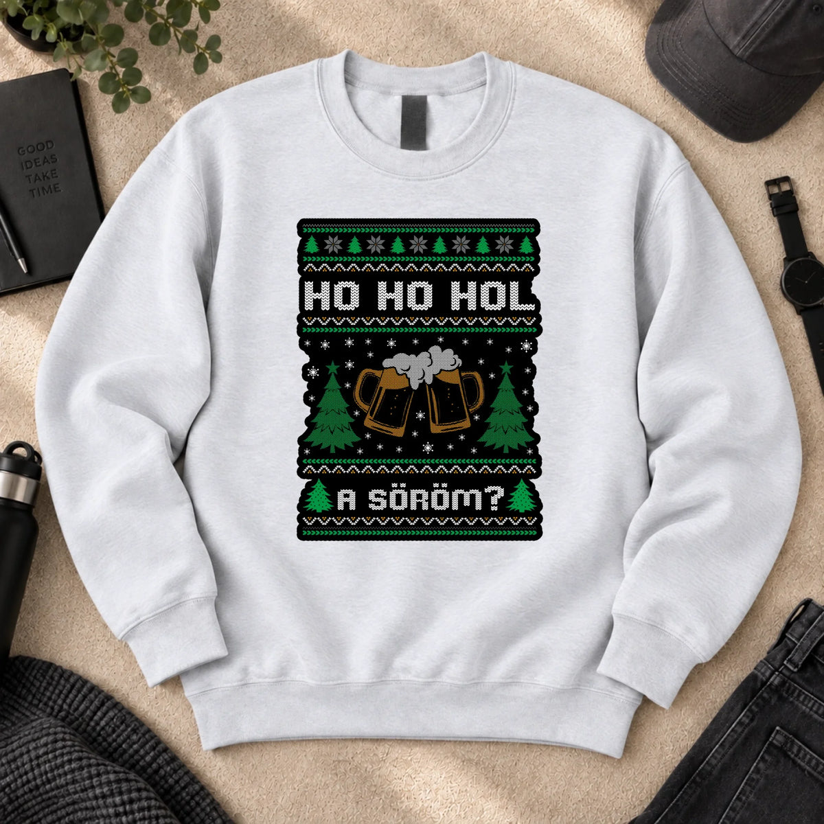 Hol a söröm? - karácsonyi pulóver