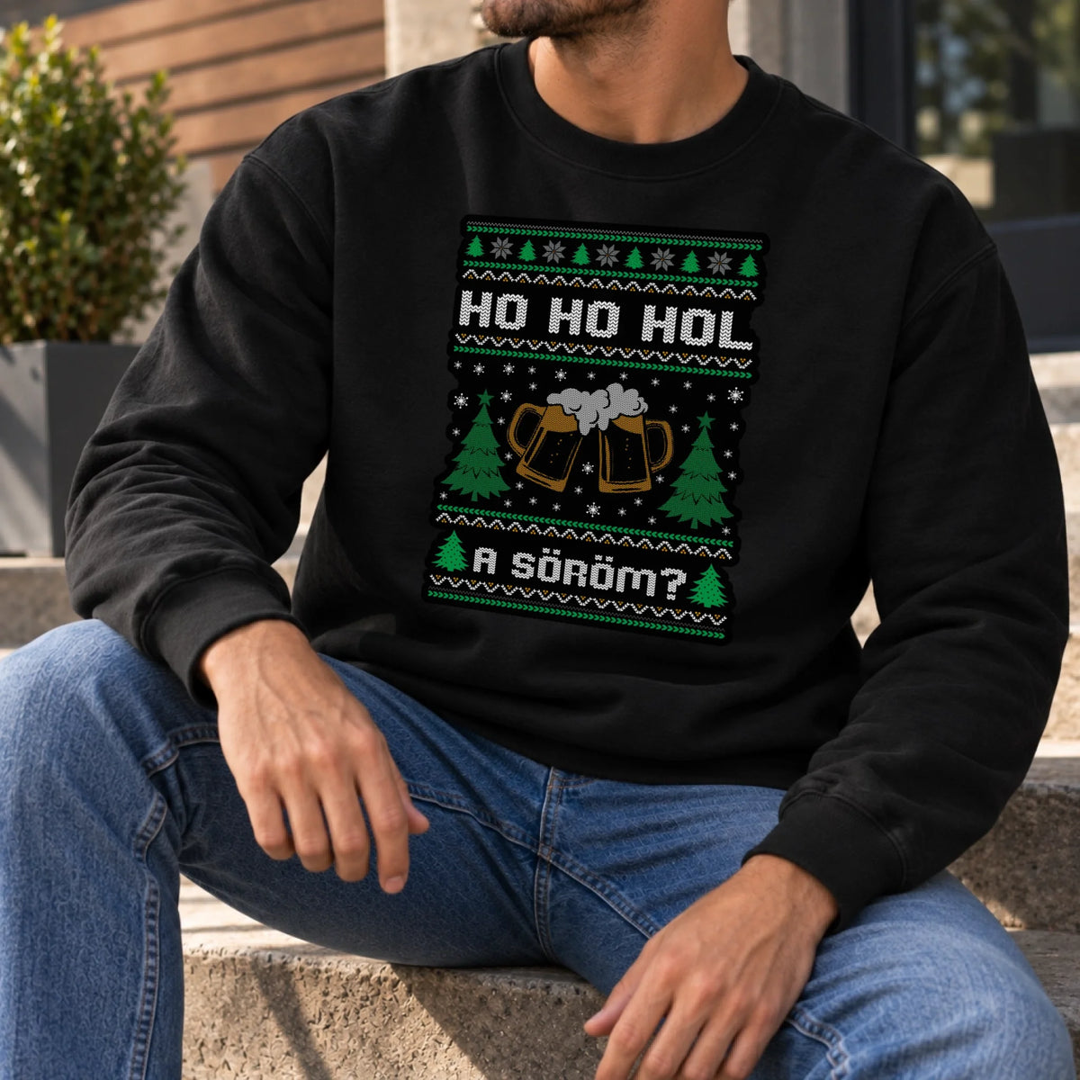 Hol a söröm? - karácsonyi pulóver