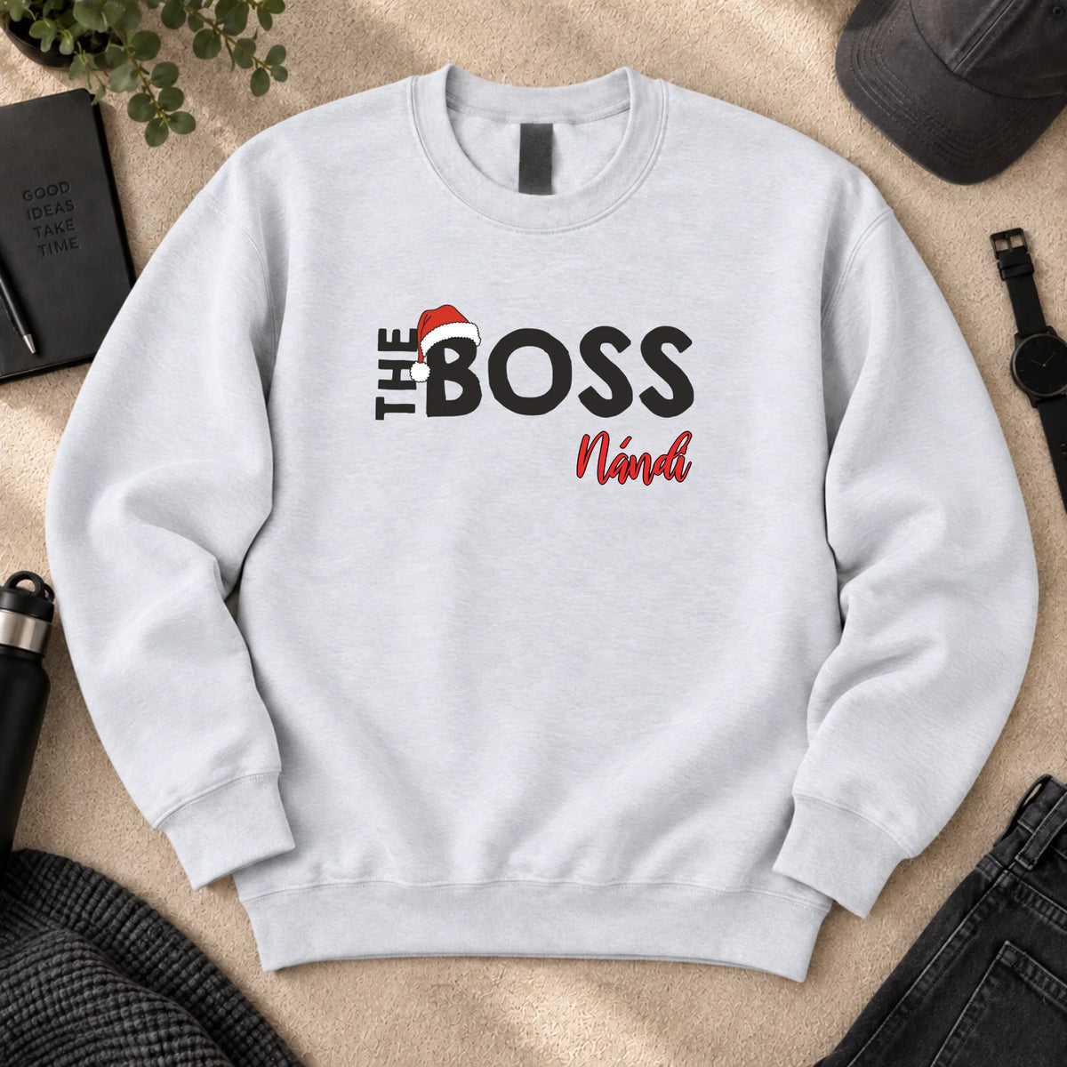 The boss - egyedi karácsonyi pulóver férfiaknak