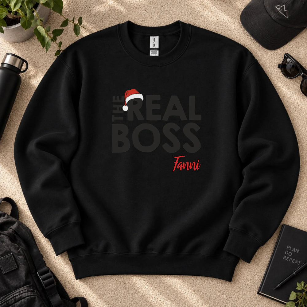 The real boss - egyedi karácsonyi pulóver nőknek