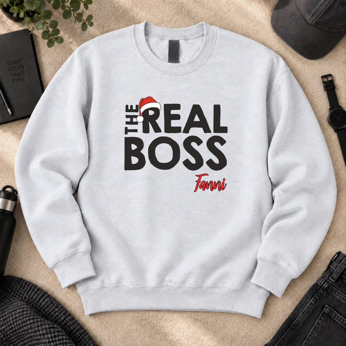 The real boss - egyedi karácsonyi pulóver nőknek